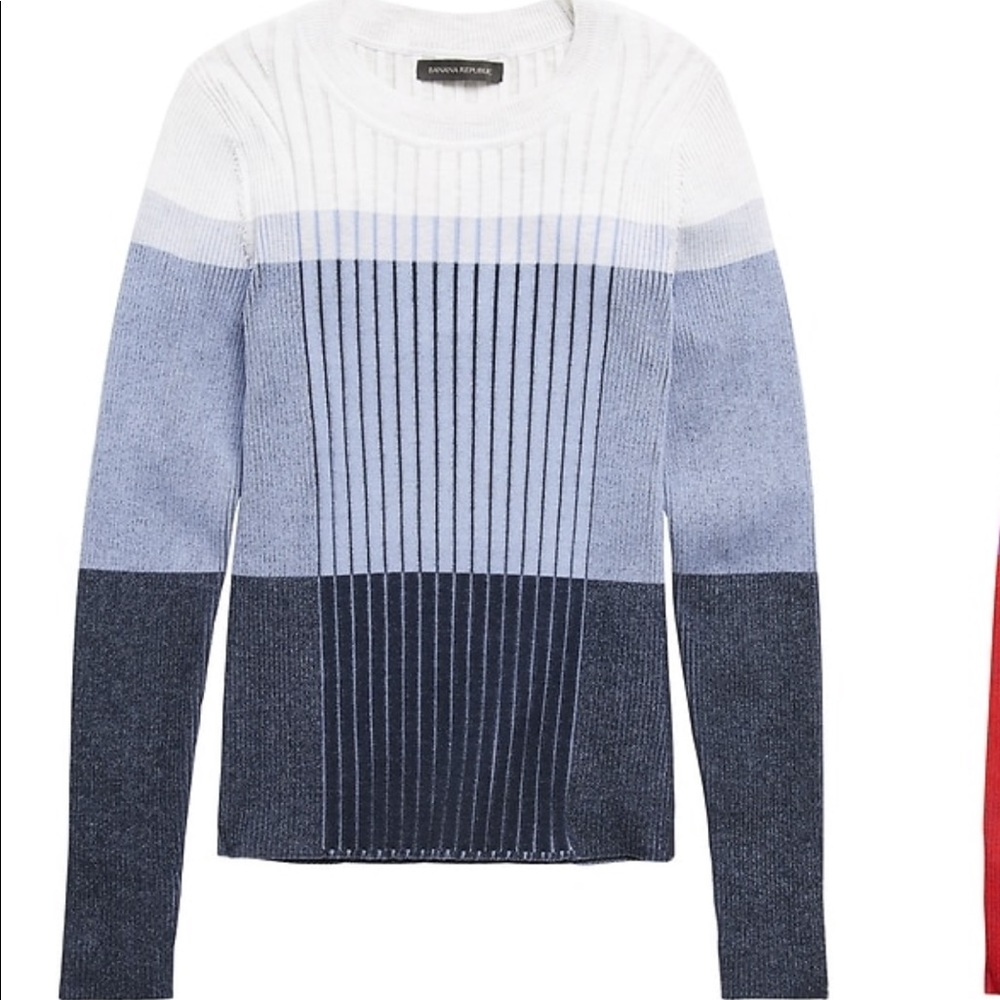 NWOT Color-blocked Sweater Top - blue